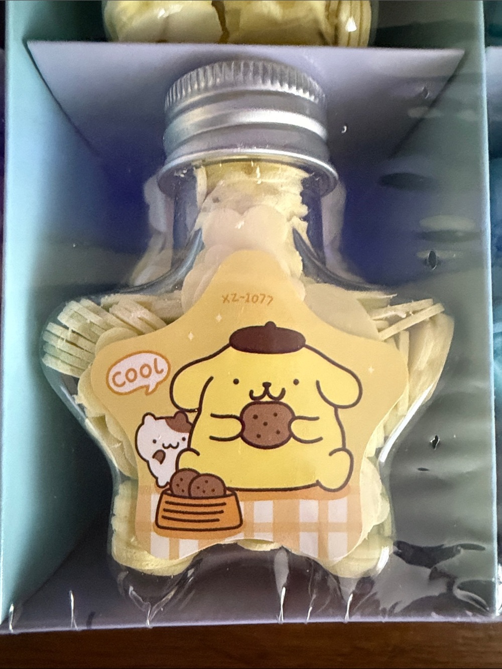 Pom Yellow Star Glass Jar Decorative Bottle